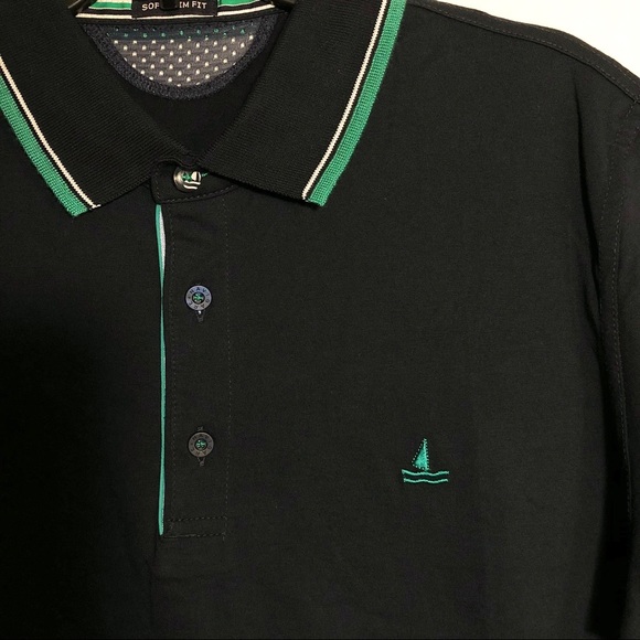 NAVIGARE Mens Polo Shirt Short Sleeve Dark Blue L - Picture 5 of 10